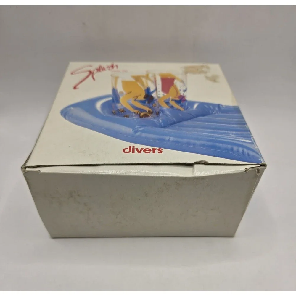 Vintage 80s Splash Ware San Francisco Floating Cooler Glasses Cups Swim Divers